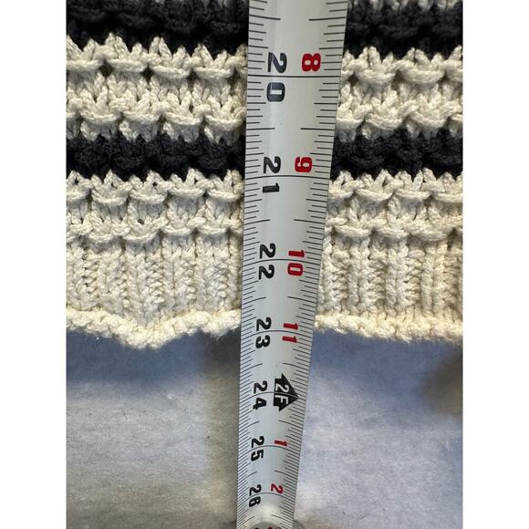 Madewell Knit Crochet Pullover Blue White Nautical Sweater Small - Picture 6 of 8